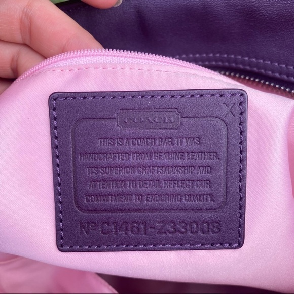 Coach  Plum Leather C1461-Z33008 Satchel - Picture 13 of 16